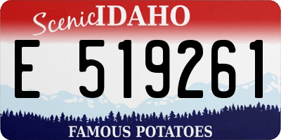 ID license plate E519261
