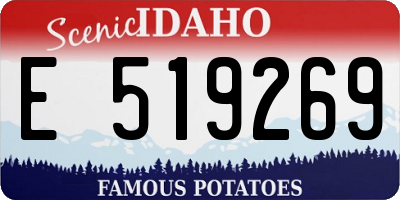 ID license plate E519269
