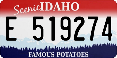ID license plate E519274