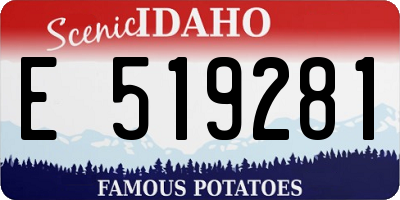 ID license plate E519281