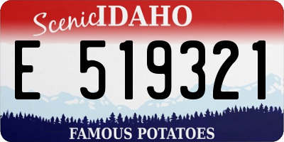 ID license plate E519321