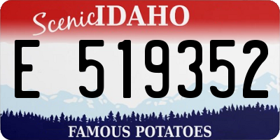ID license plate E519352