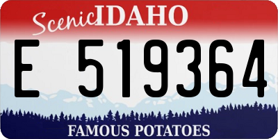 ID license plate E519364
