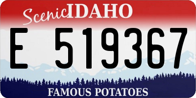 ID license plate E519367