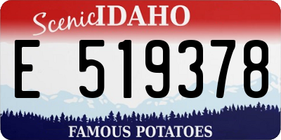 ID license plate E519378