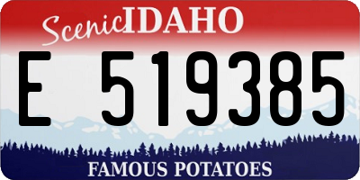 ID license plate E519385