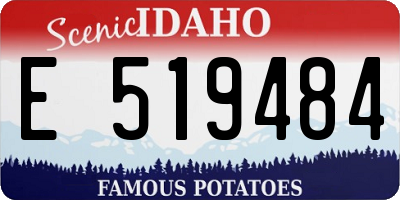 ID license plate E519484