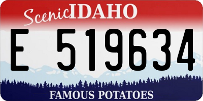 ID license plate E519634