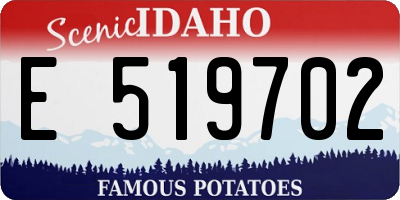 ID license plate E519702