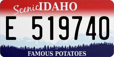 ID license plate E519740