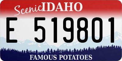 ID license plate E519801