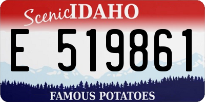 ID license plate E519861
