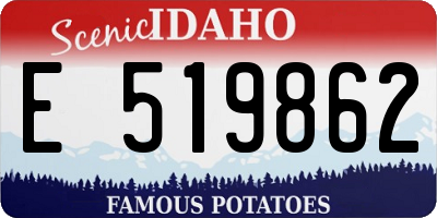 ID license plate E519862
