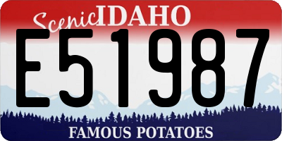 ID license plate E51987