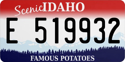 ID license plate E519932