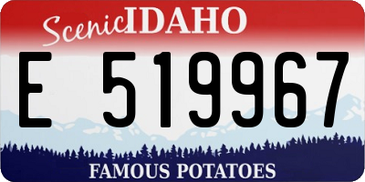 ID license plate E519967