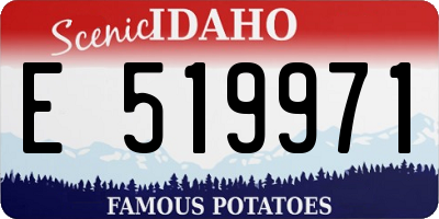 ID license plate E519971