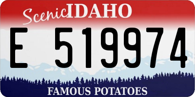 ID license plate E519974