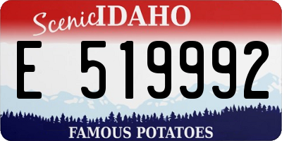 ID license plate E519992