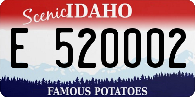 ID license plate E520002