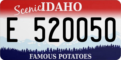 ID license plate E520050
