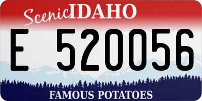ID license plate E520056