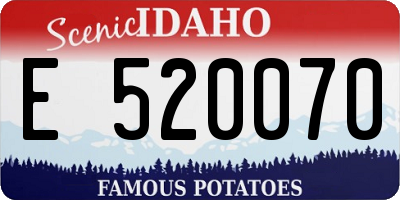 ID license plate E520070