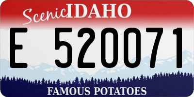 ID license plate E520071