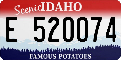 ID license plate E520074