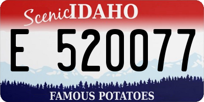 ID license plate E520077