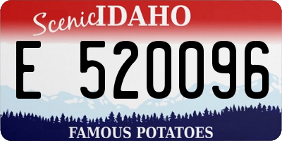 ID license plate E520096
