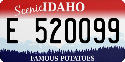 ID license plate E520099