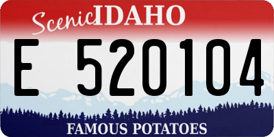 ID license plate E520104
