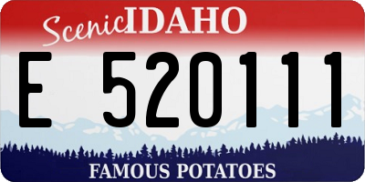 ID license plate E520111