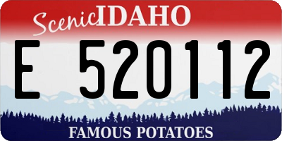 ID license plate E520112