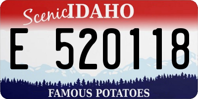 ID license plate E520118