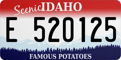 ID license plate E520125