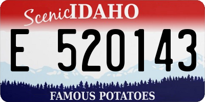 ID license plate E520143