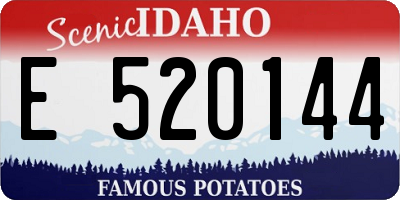 ID license plate E520144