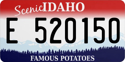 ID license plate E520150
