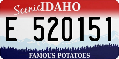 ID license plate E520151