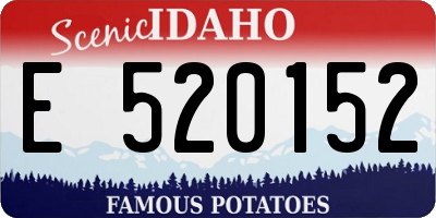 ID license plate E520152