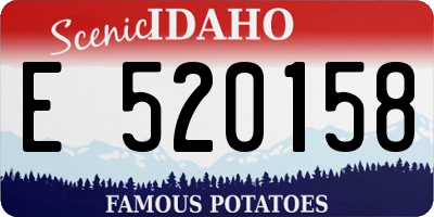 ID license plate E520158