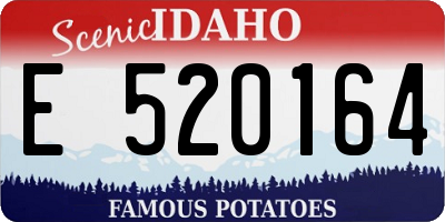 ID license plate E520164