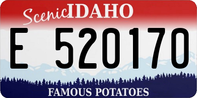 ID license plate E520170