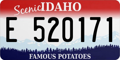 ID license plate E520171