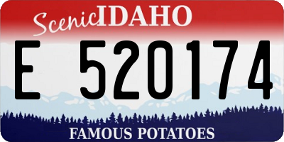 ID license plate E520174