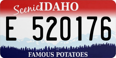 ID license plate E520176