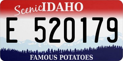 ID license plate E520179