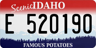 ID license plate E520190